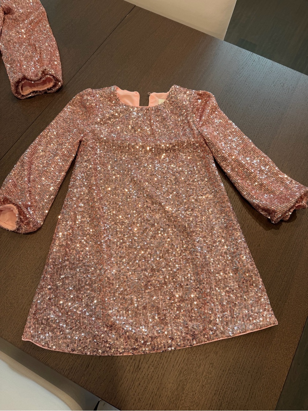 Vineyard Vines Rose Gold Sequin Kids Dress